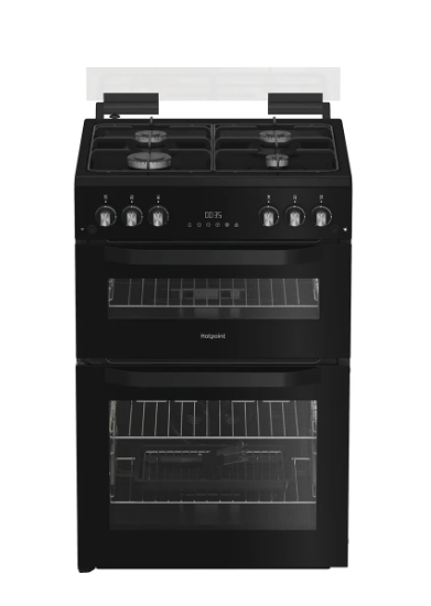 Hotpoint Htg6Gdcb1 60Cm Gas Twin Cooker With Glass Lid - Image 7