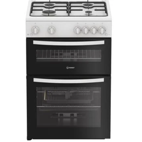 Indesit IDG6GW 60cm Gas Double Oven Cooker - White - Conventional Oven - Image 7