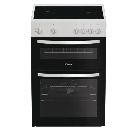 Indesit White Ite6vmw 60Cm Electric Cooker With Ceramic Hob