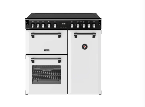 Stoves White 444412010 Richmond Deluxe 90Cm Induction Range Cooker - Ice