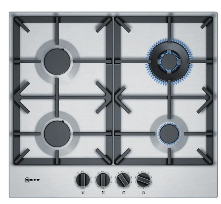 Neff T26ds59n0 60Cm Gas Hob - Stainless Steel