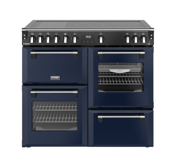 Stoves Blue 444412024 Richmond Deluxe 100Cm Induction Range Cooker - Midnight