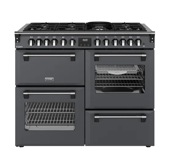 Stoves Anthracite 444412027 Richmond Deluxe 110Cm Dual Fuel Range Cooker