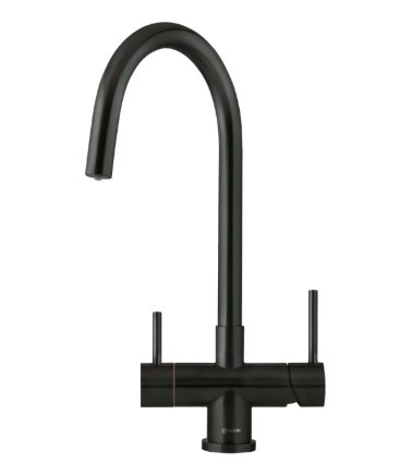 Caple Black Vapos 2 3-In-1 Hot Water Tap Steel