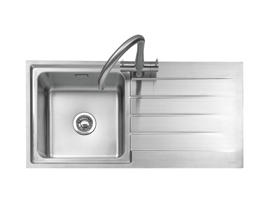 Caple Rel100l Rello Single Bowl Inset Sink With Drainer