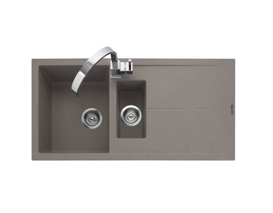 Caple Anthracite/White/Grey Sot150mk Sotera 150 Inset Granite Sink With Drainer Mink