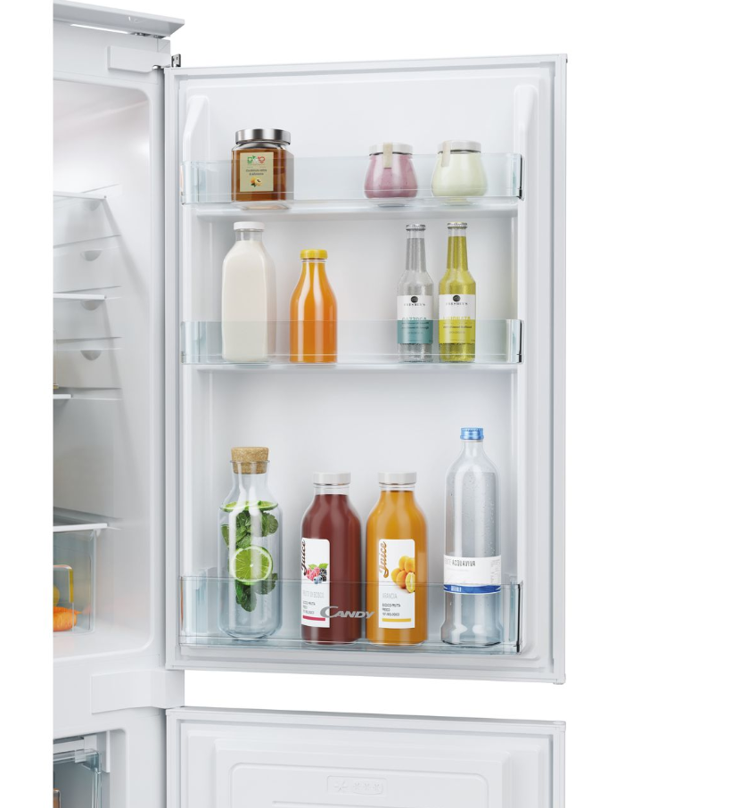 Candy White Cb50s518ek Integrated 50/50 Fridge Freezer With Sliding Door Fixing Kit
