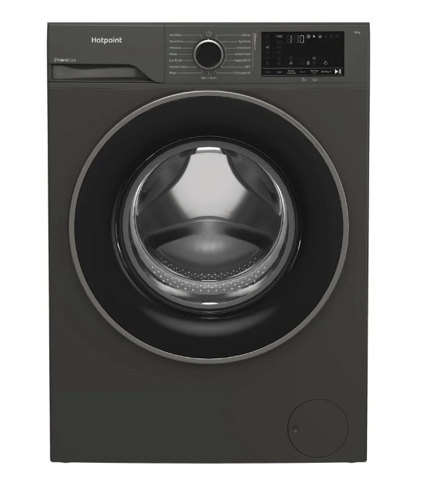 Hotpoint Grey/Red Hb103gcareuk Fabric Care Freestanding 10Kg 1400Rpm Washing Machine