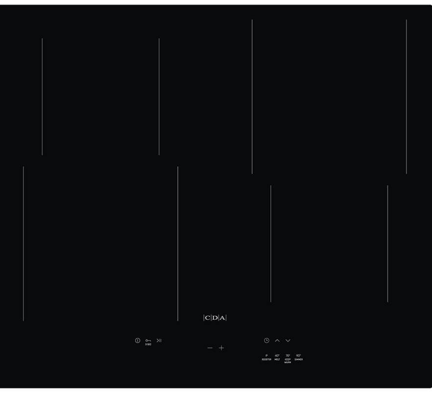 Cda Black Hn6112fr 60Cm 4 Zone Induction Hob