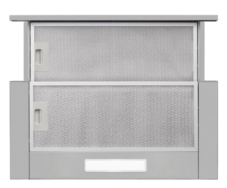 Cda Silver 60Cm Telescopic Canopy Cooker Hood