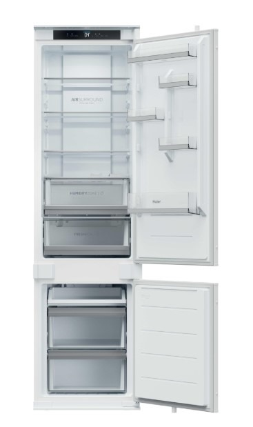 Haier Hbqw5519ek-Uk Total No Frost Integrated Fridge Freezer, Sliding Hinge, 70/30, E Rated