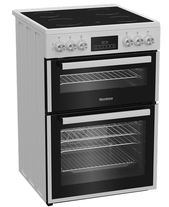 Blomberg White Hkrn651 New 60Cm Freestanding Electric Double Oven Cooker