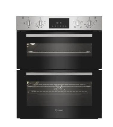 Indesit Dui 10D Ix Built Under Electric Fan Double Oven - Stainless Steel