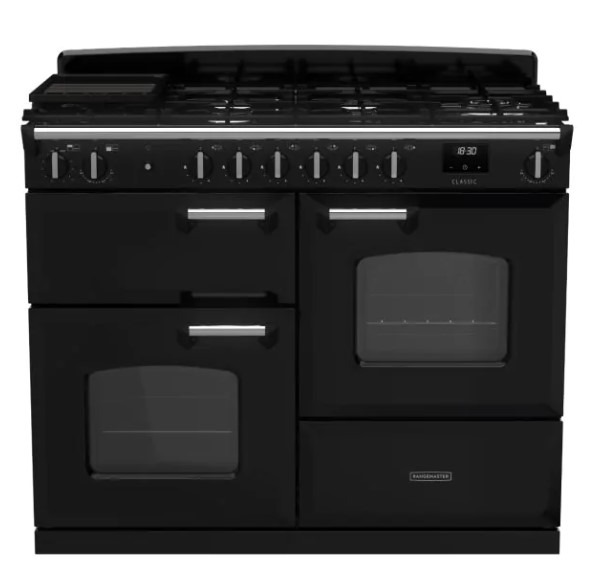 Rangemaster Black Clo110dfpgbl/Cm1 Classic 110Cm Dual Fuel Range Cooker