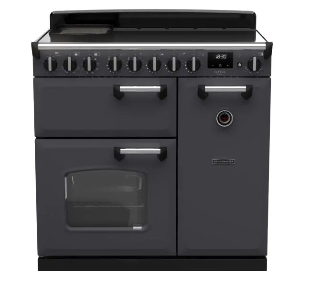 Rangemaster Grey Cldl90eipslt/Cm1 Classic Deluxe 90Cm Induction Range Cooker - Slate