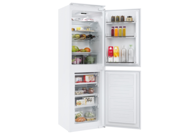 Hoover White Hob50s518ek Static Integrated Fridge Freezer, Sliding Hinge, 50/50, E