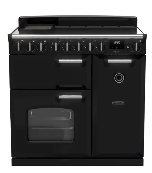 Rangemaster Black Cldl90eipgbl/Cm1 Classic Deluxe 90Cm Induction Range Cooker