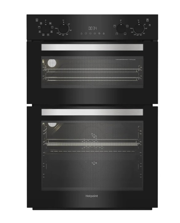 Hotpoint Black 89Cm Built In Double Multifunction Oven With Catalytic Liners