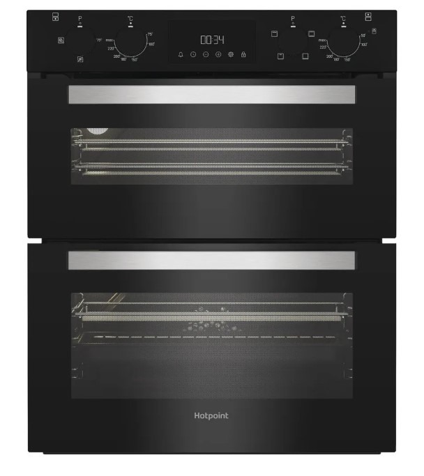 Hotpoint DUH 10D B BuiltUnder Electric Double Oven in Black with 38L and 48L Cavity Capacities - Image 3