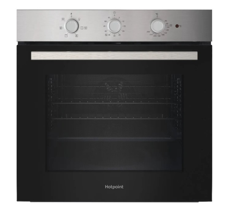 Hotpoint Light/Black Class 2 60Cm Built-In Single Multifunction Oven With Multiflow Ho235hxuk