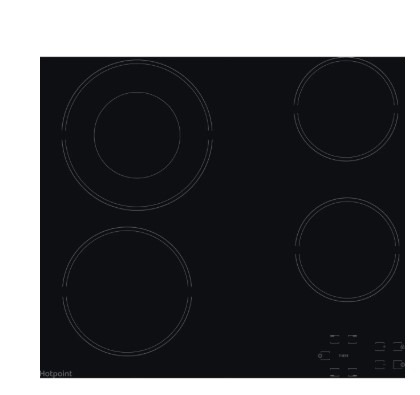 Hotpoint Black Hr612ch 58Cm Ceramic Hob