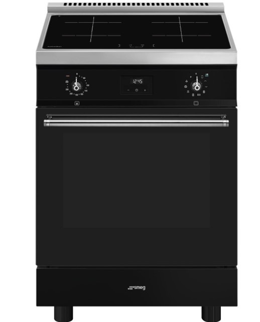 Smeg Black Cooker With Induction Hob C6ipblt2