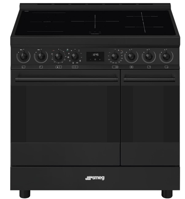 Smeg Black C92ipn2 90X60 Cm Symphony Classic Full Electric Cooker With Induction Hob