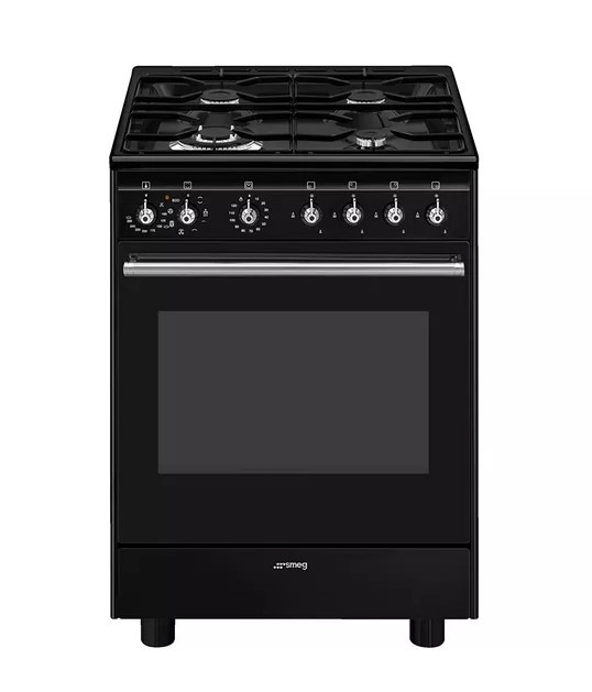 Smeg Black Concert Cx61gmbl 60 Cm Dual Fuel Cooker