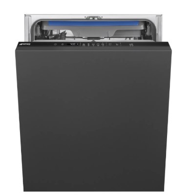 Smeg Black Di362dq Fully Integrated Full Size Dishwasher - Control Panel With Sliding Door Fixing Kit - D Rated