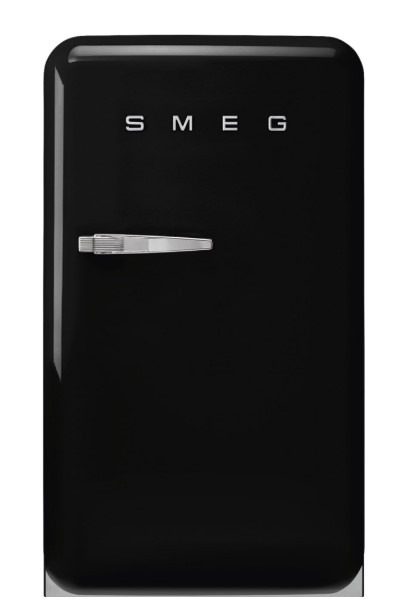 Smeg Black Fab10hrbl6 Retro Minibar Refrigerator, D Rated