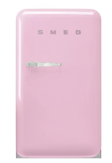 Smeg Pink 50'S Style Freestanding Minibar Fridge Freezer Fab10rpk6