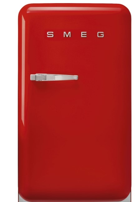 Smeg Red Minibar Refrigerator One Door, Free Standing 50'S Style Fab10rrd6