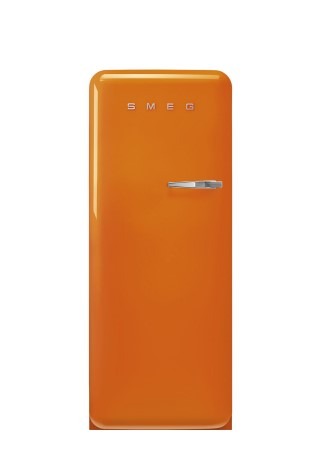 Smeg Orange Fab28lor6 153Cm Tall Left Hinge Freestanding Fridge