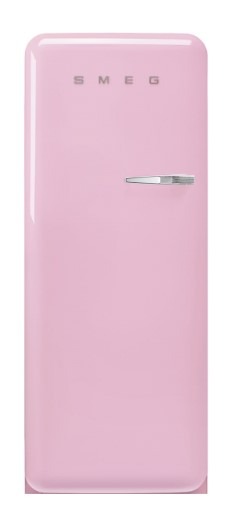Smeg Pink Fab28lpk6 153Cm Tall Left Hinge Freestanding Fridge