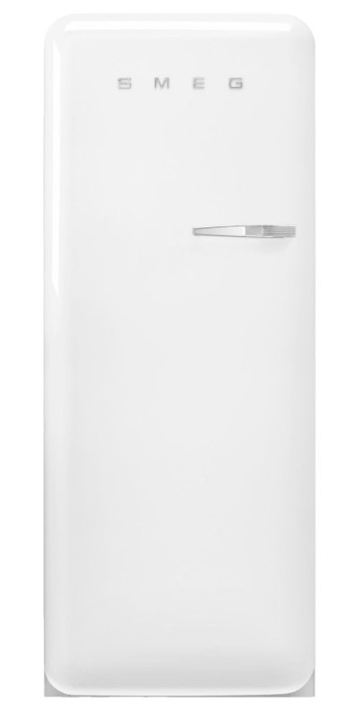 Smeg White 50S Style Retro Left Hand Hinge Fab28lwh6uk 153Cm Small Fridge With Ice Box - C Rated