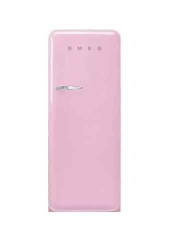 Smeg Pink Fab28rpk6 50S Style Retro Right Hand Hinge 153Cm Small Fridge With Ice Box
