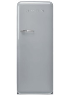 Smeg Silver Fab28rsv6 Retro Free Standing Refrigerator In Right Hand Hinge