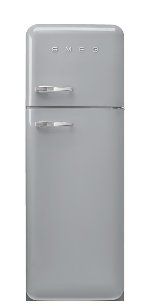 Smeg Silver Fab30rsv6uk Retro Static Fridge Freezer, 80/20, C Rated