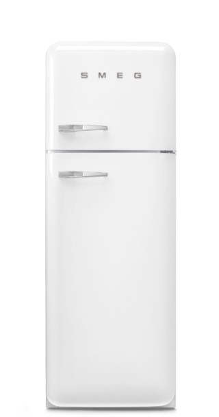 Smeg White Fab30rwh6uk Retro Static Fridge Freezer, 80/20, C Rated
