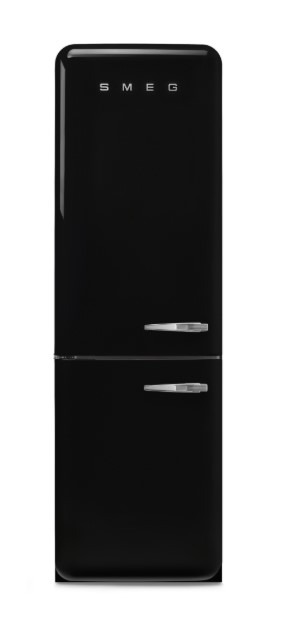 Smeg Black Fab32lbl6uk Retro No Frost Fridge Freezer, 60/40, C Rated