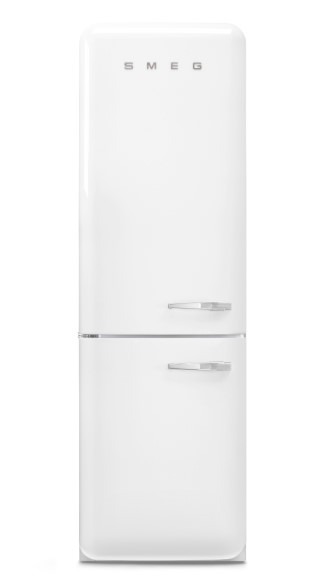Smeg White Fab32lwh6uk Retro Total No Frost Fridge Freezer, 60/40, C Rated
