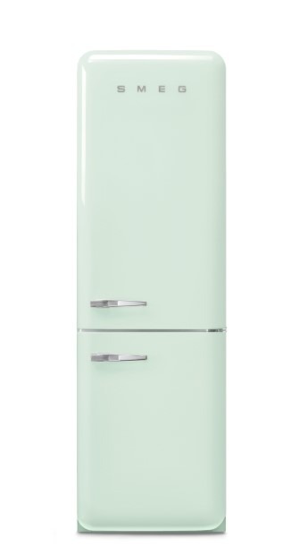 Smeg Green Fab32rpg6uk Retro Free Standing Refrigerator In Pastel Right Hand Hinge