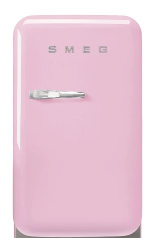 Smeg Pink Free Standing Refrigerator 404 Mm Wide 50'S Style Fab5rpk6