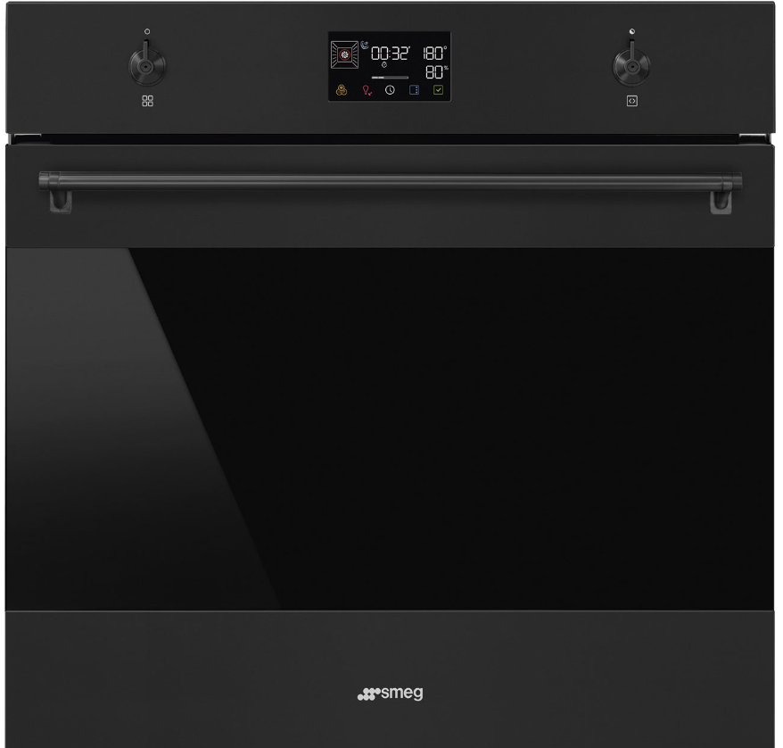 Smeg Black Sop6302s2pn 60Cm Matte Classic Steamone Pyrolytic Single Oven