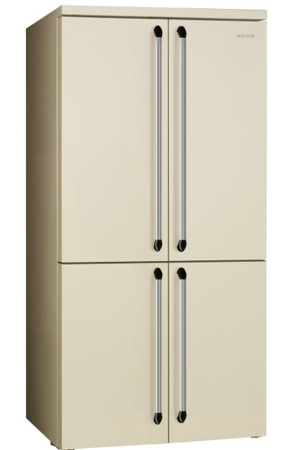 Smeg Victoria Quad Door Fridge Freezer Cream/Blue/Light Fq960p6 - Image 2
