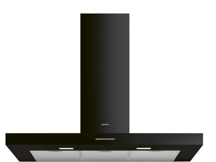 Smeg Black Kbt100bl Universal Chimney Cooker Hood,
