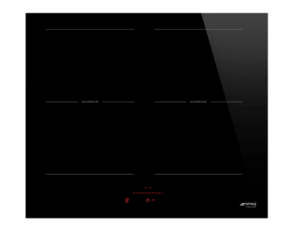 Smeg Black 60 Cm Universal Induction Hob, Glass Ultra-Low Profile Or Fully Flushed Si2m5643d1