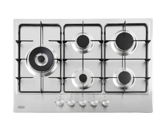 Belling Ghu753ri 444411638 - Stainless Steel 75Cm 5 Burner Gas Hob - 3.6Kw Wok Burner