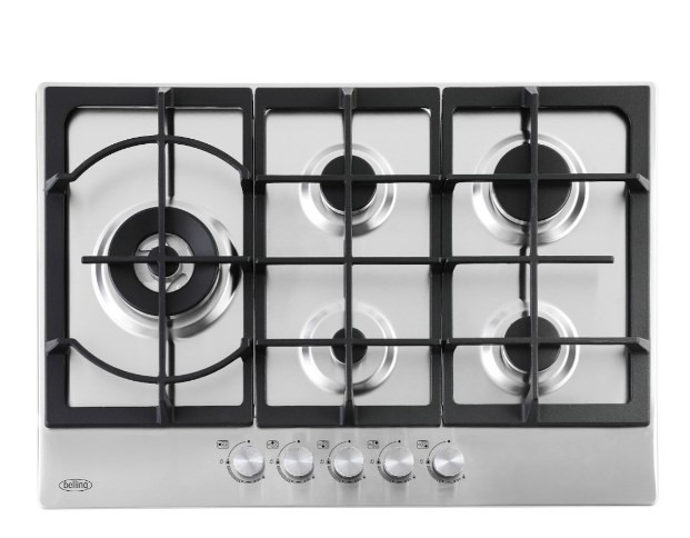 Belling Ghu753ci Stainless Steel 75Cm 5 Burner Gas Hob