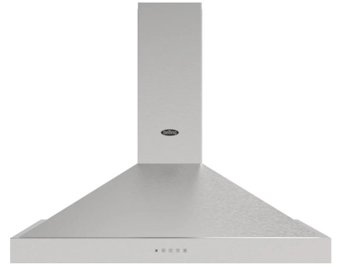 Belling Light/White Bel Cookcentre Chim 90Pyr 90Cm Chimney Cooker Hood - Stainless Steel